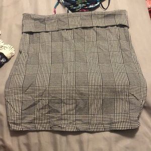 Charlotte Russe Plaid Body Con Skirt